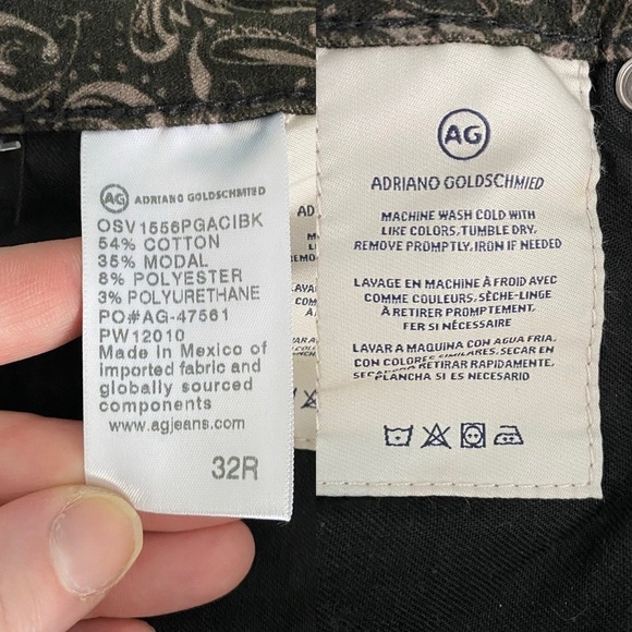 NWT AG x Anthropologie Velvet High Rise Stevie Ankle Skinny Jean brown black 32 - Picture 12 of 16